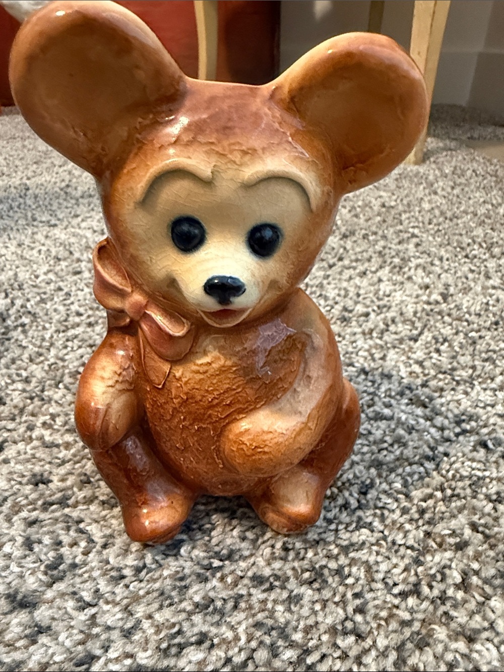 Vintage Royal Copley Pottery Teddy Bear Planter Figurine